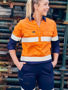 Picture of Bisley Womens Taped Hi Vis Stretch Closed Front Shirt BLC6064T