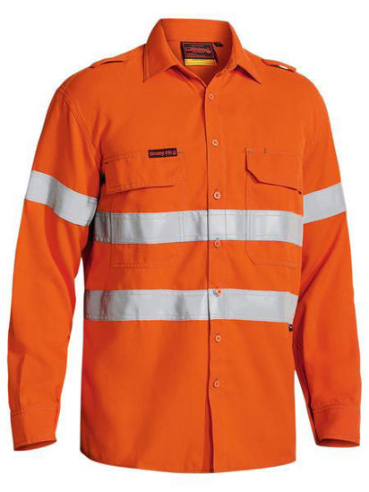 Picture of Bisley TenCate Tecasafe® Plus 580 Taped Hi Vis Lightweight FR Vented Shirt BS8097T