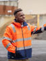 Picture of Bisley Taped Two Tone Hi Vis 3 in 1 Soft Shell Jacket BJ6078T