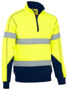 Picture of Bisley Taped Hi Vis 1/4 Zip Fleece Pullover with Sherpa Lining BK6987T