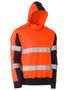 Picture of Bisley Taped Two Tone Hi Vis Contrast 4 Way Stretchy Hoodie BK6815T