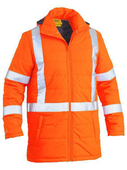 Picture of Bisley Taped Hi Vis Puffer Jacket with X Back BJ6379XT