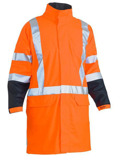 Picture of Bisley X Taped Hi Vis TTMC Stretch PU Rain Coat BJ6955XT