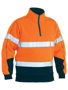 Picture of Bisley Taped Hi Vis 1/4 Zip Fleece Pullover BK6989T