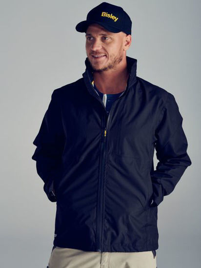 Picture of Bisley Lightweight Ripstop Rain Jacket with Concealed Hood BJ6926