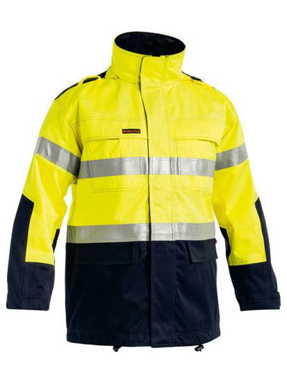 Picture of Bisley Taped Two Tone Hi Vis FR Jacket BJ8100T