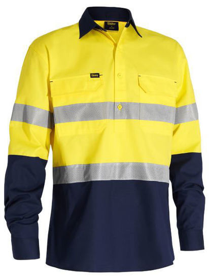 Picture of Bisley X Airflow™ Closed Front Taped Hi Vis Ripstop Shirt BSC6415T